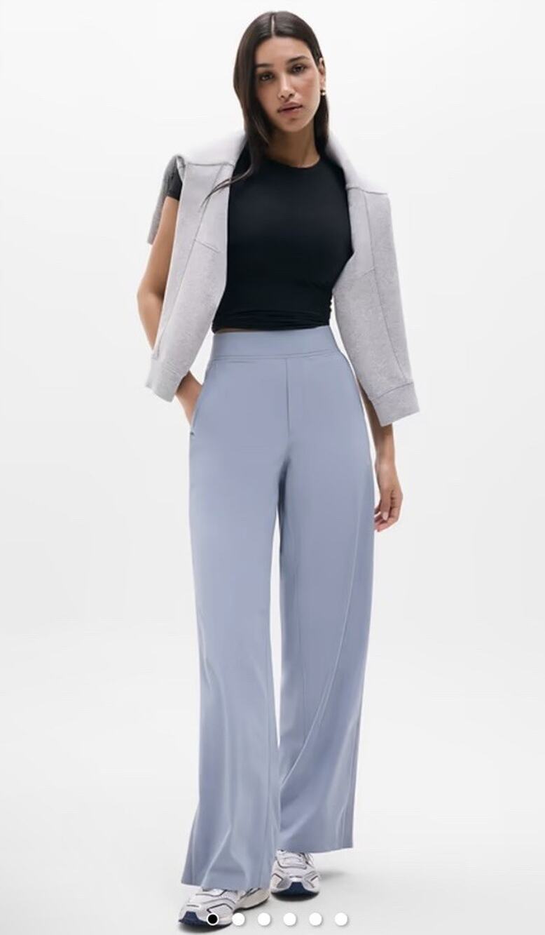 Athleta BROOKLYN WIDE LEG Pant Sz 0 Storm NWT $110